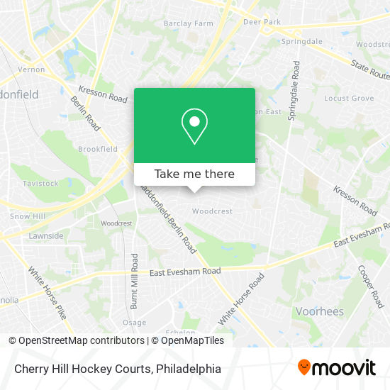 Cherry Hill Hockey Courts map