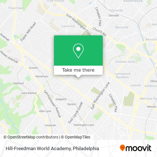 Hill-Freedman World Academy map