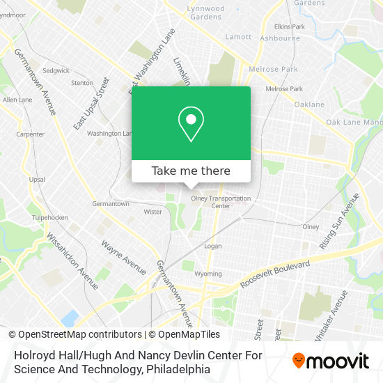 Holroyd Hall / Hugh And Nancy Devlin Center For Science And Technology map