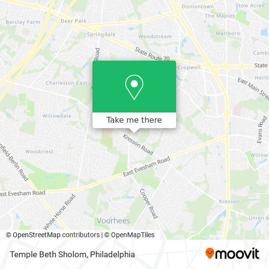 Temple Beth Sholom map