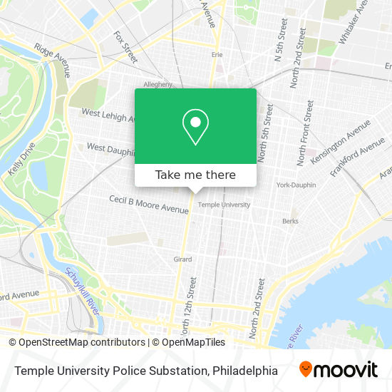 Temple University Police Substation map