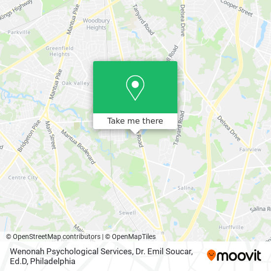 Wenonah Psychological Services, Dr. Emil Soucar, Ed.D map