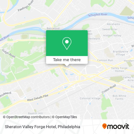 Sheraton Valley Forge Hotel map
