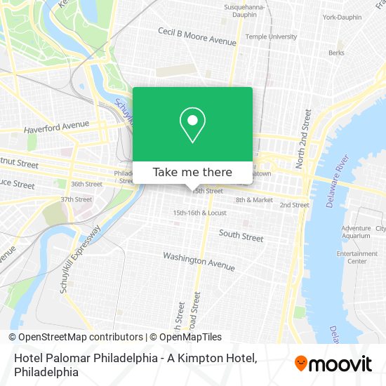 Hotel Palomar Philadelphia - A Kimpton Hotel map