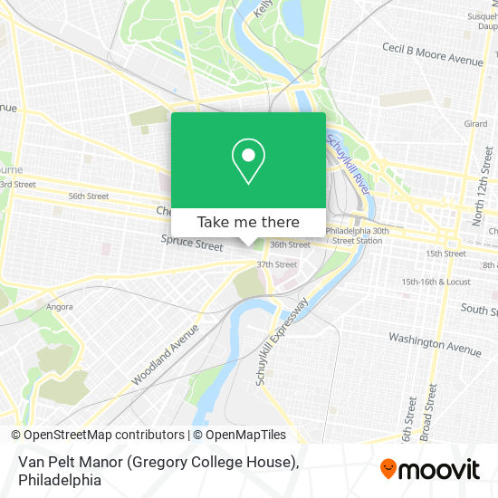 Mapa de Van Pelt Manor (Gregory College House)