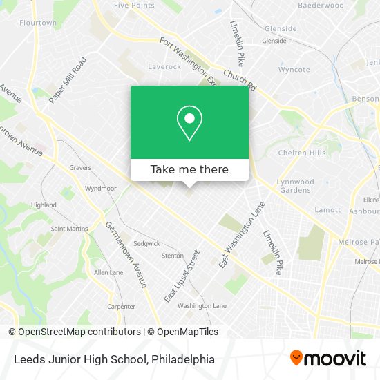 Mapa de Leeds Junior High School