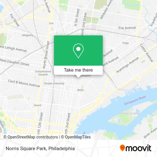 Norris Square Park map