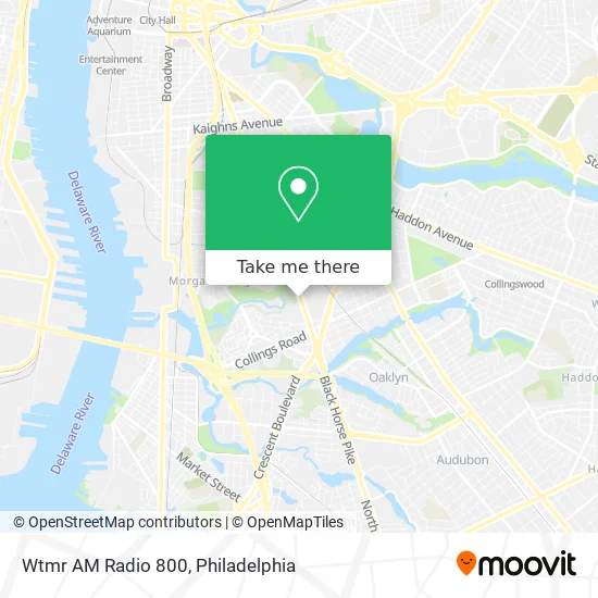 Wtmr AM Radio 800 map