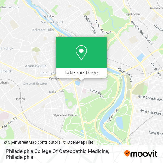 Philadelphia College Of Osteopathic Medicine map