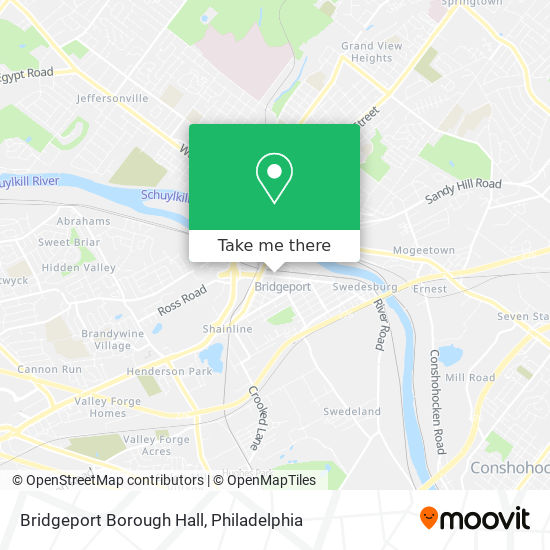 Mapa de Bridgeport Borough Hall