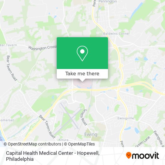 Capital Health Medical Center - Hopewell map