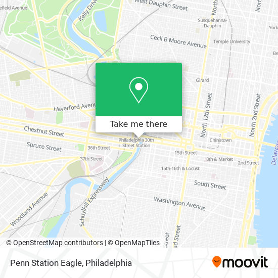 Penn Station Eagle map