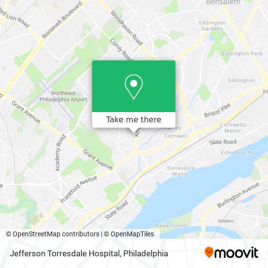 Jefferson Torresdale Hospital map