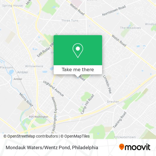 Mondauk Waters/Wentz Pond map
