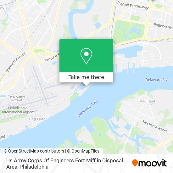 Us Army Corps Of Engineers Fort Mifflin Disposal Area map