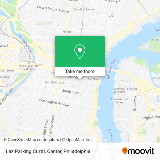 Laz Parking Curtis Center map