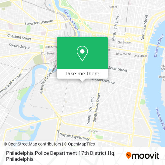 Philadelphia Police Department 17th District Hq map