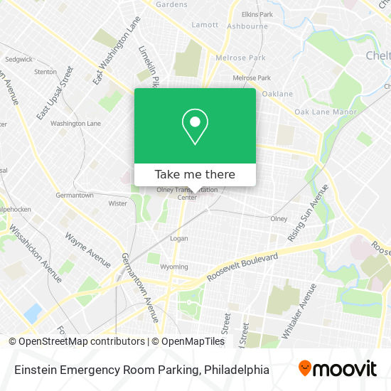 Mapa de Einstein Emergency Room Parking