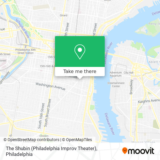 Mapa de The Shubin (Philadelphia Improv Theater)