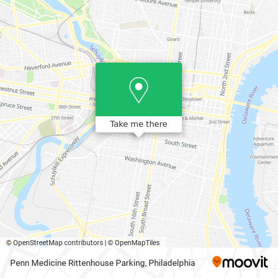 Penn Medicine Rittenhouse Parking map