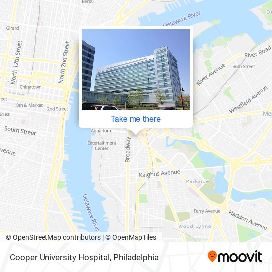 Mapa de Cooper University Hospital