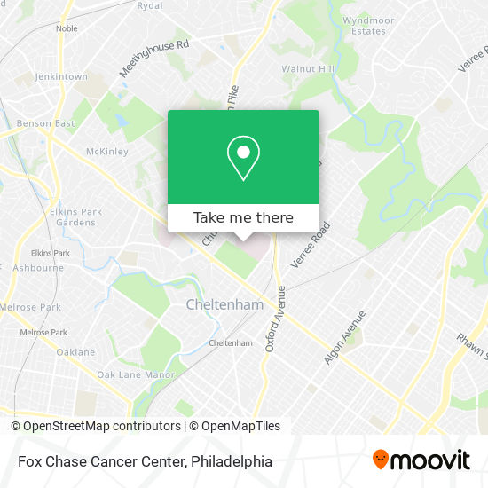 Mapa de Fox Chase Cancer Center