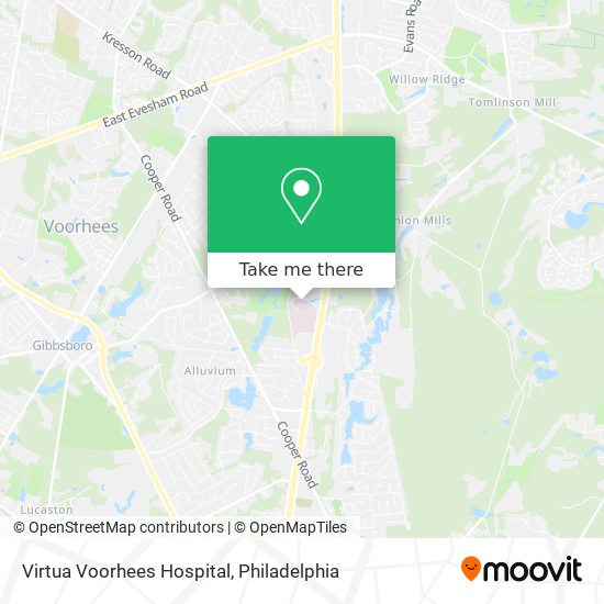 Virtua Voorhees Hospital map