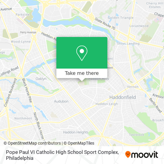 Pope Paul VI Catholic High School Sport Complex map