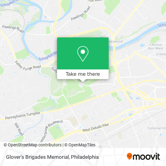 Glover's Brigades Memorial map