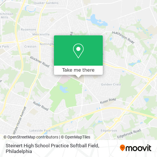 Steinert High School Practice Softball Field map