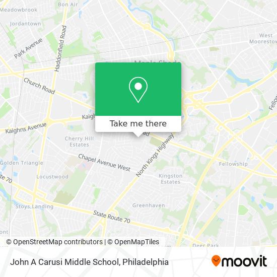 Mapa de John A Carusi Middle School