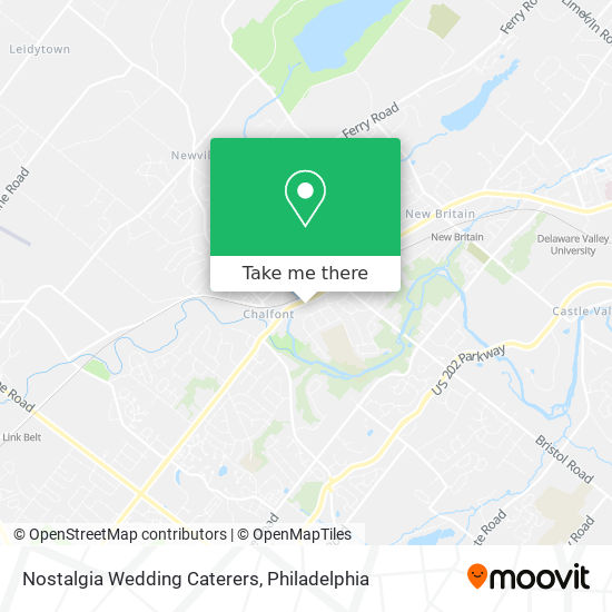 Mapa de Nostalgia Wedding Caterers