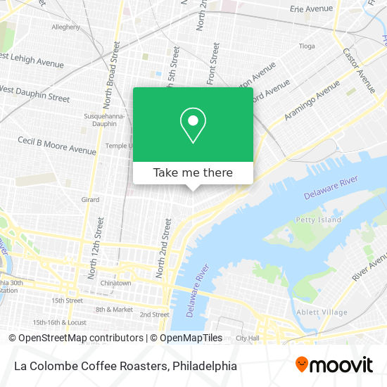 La Colombe Coffee Roasters map
