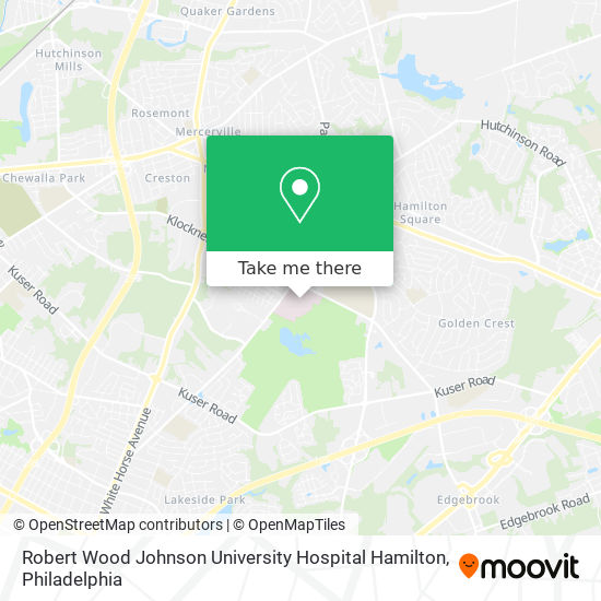 Robert Wood Johnson University Hospital Hamilton map