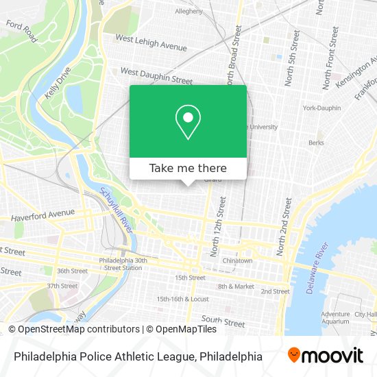 Philadelphia Police Athletic League map