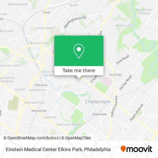 Mapa de Einstein Medical Center Elkins Park