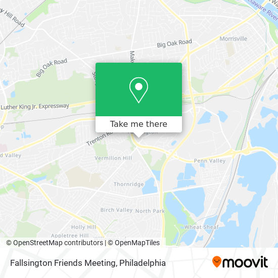 Fallsington Friends Meeting map