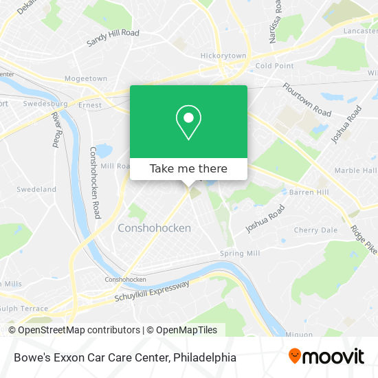 Mapa de Bowe's Exxon Car Care Center