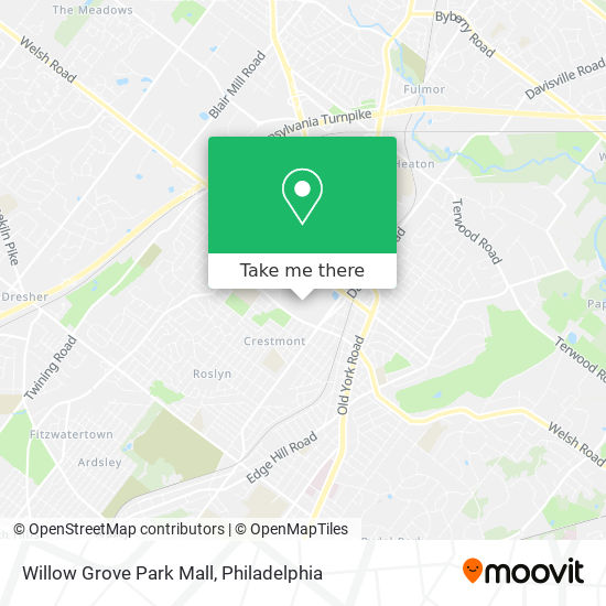 Mapa de Willow Grove Park Mall