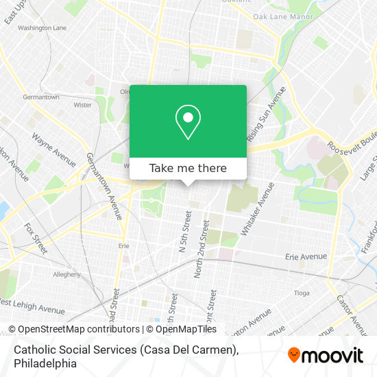 Mapa de Catholic Social Services (Casa Del Carmen)