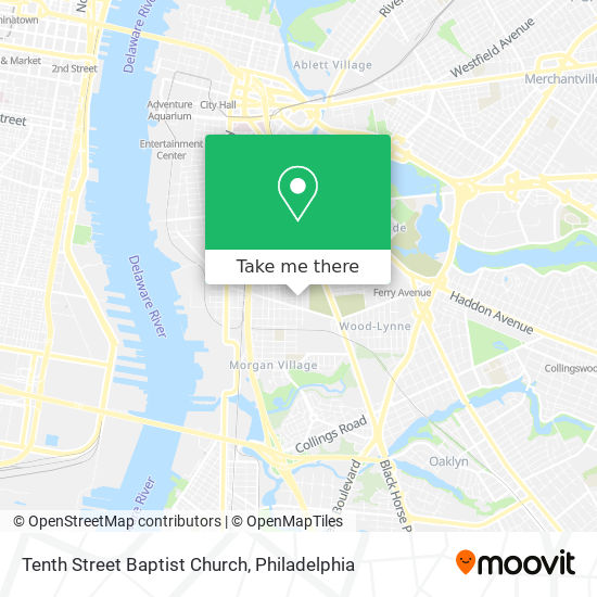 Tenth Street Baptist Church map