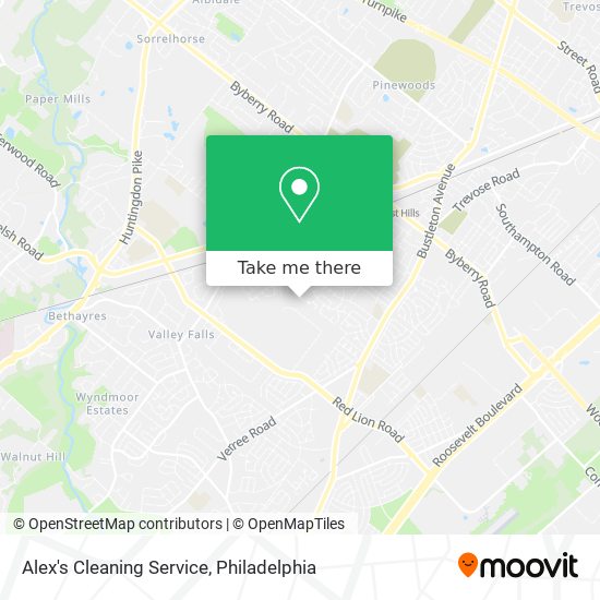 Alex's Cleaning Service map