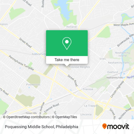 Mapa de Poquessing Middle School