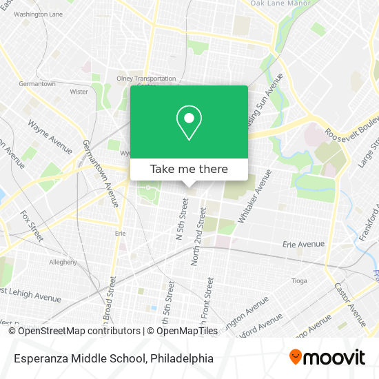 Mapa de Esperanza Middle School
