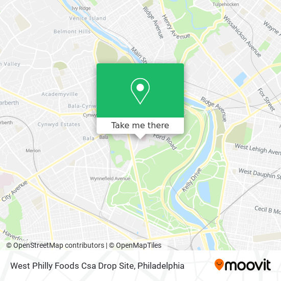 Mapa de West Philly Foods Csa Drop Site