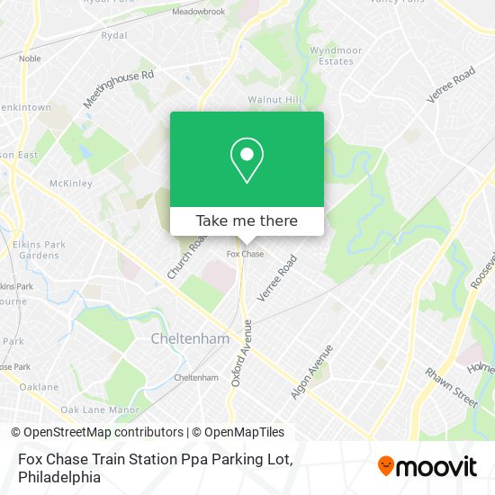 Fox Chase Train Station Ppa Parking Lot map