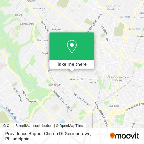 Mapa de Providence Baptist Church Of Germantown