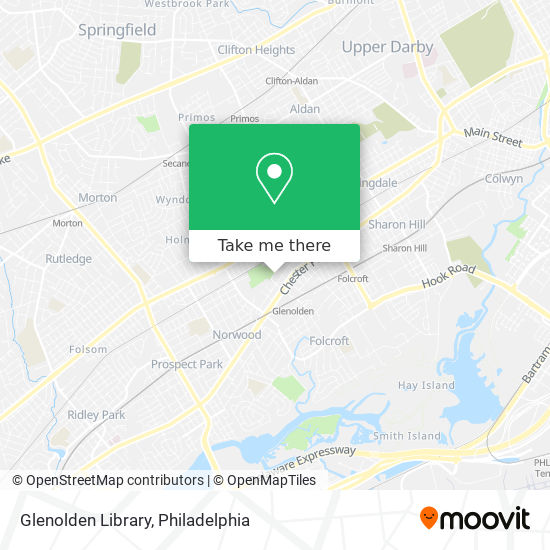 Glenolden Library map