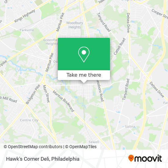 Hawk's Corner Deli map