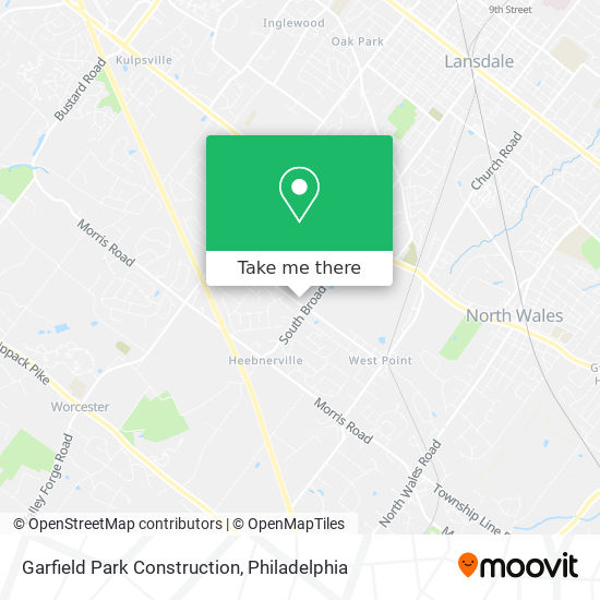 Mapa de Garfield Park Construction